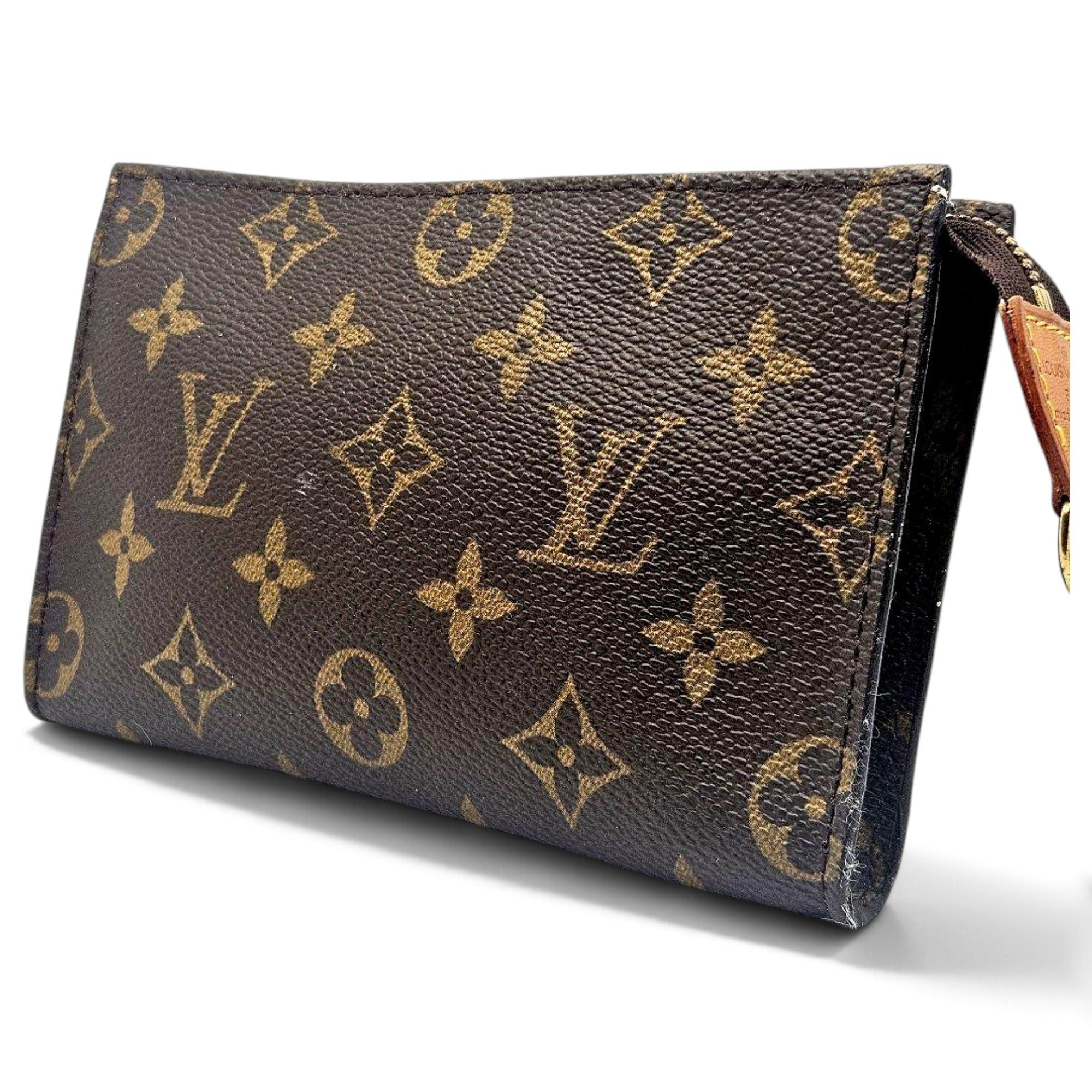 Leather clutch bag