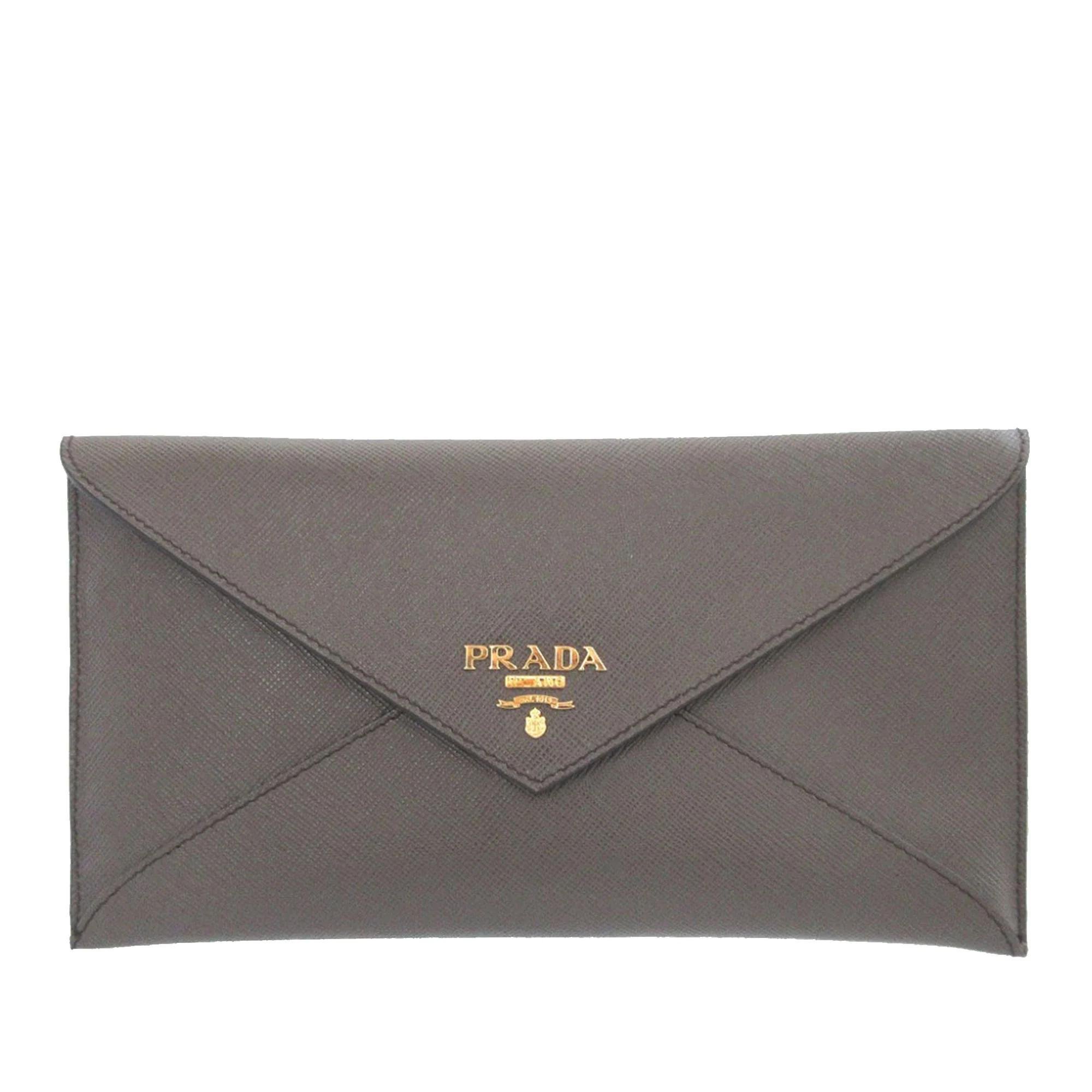 Leather clutch bag