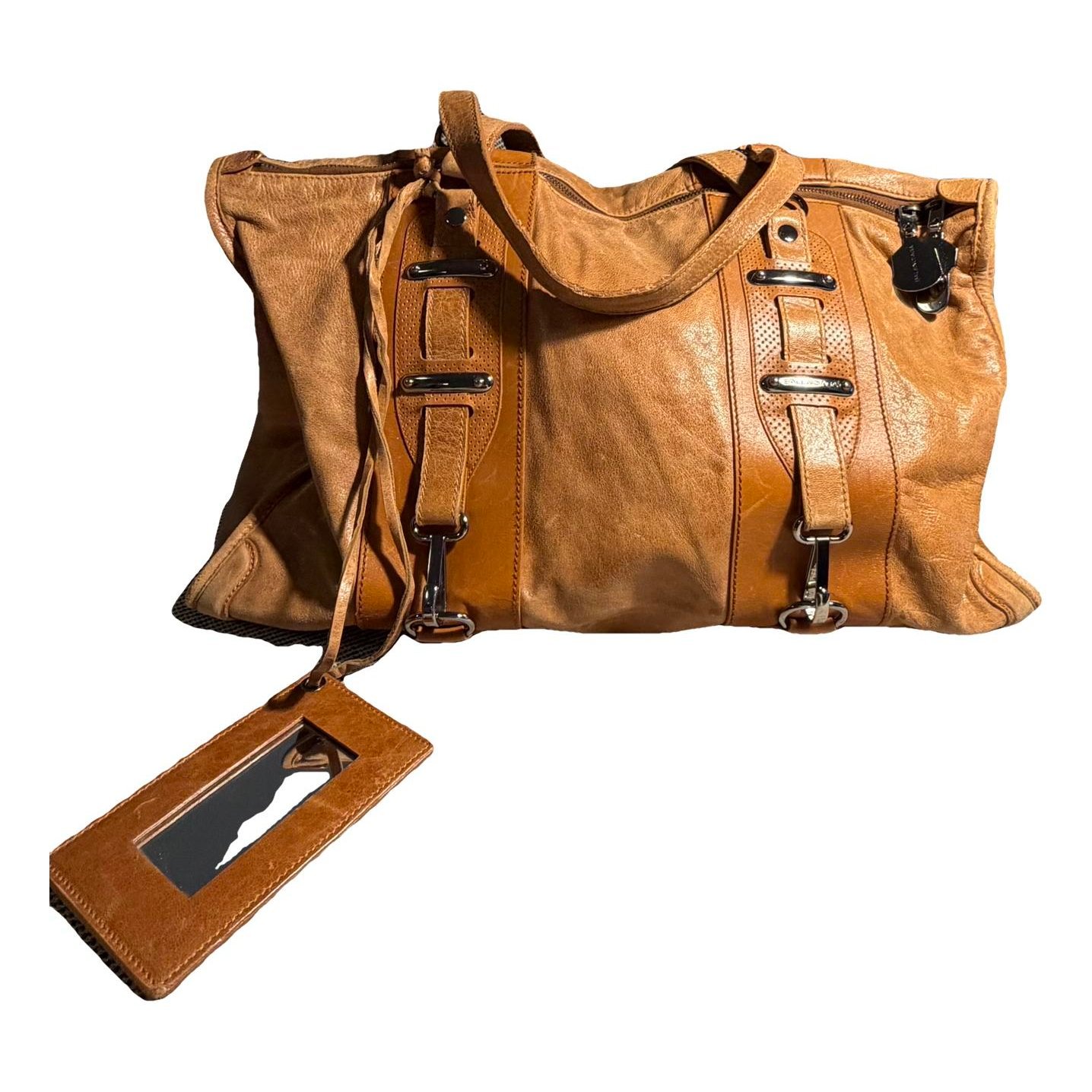 Leather travel bag