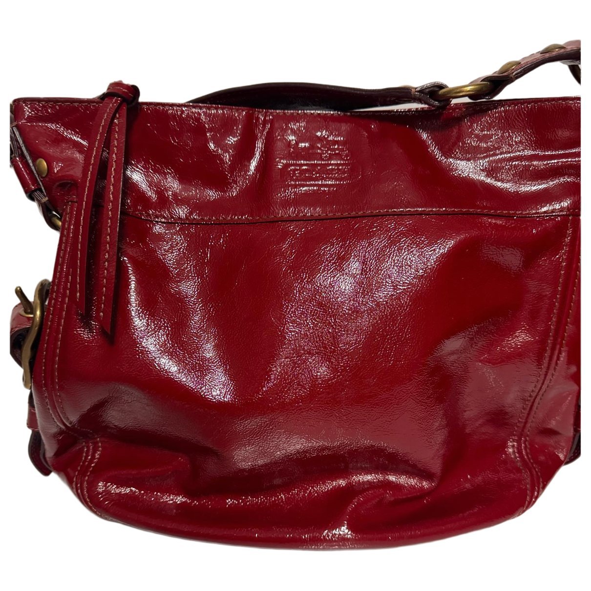 Patent leather handbag