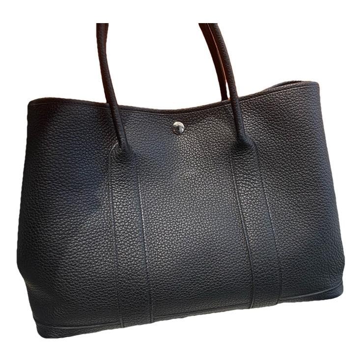 Hermes Garden Party 36 Handbag Black Negonda Leather 2021