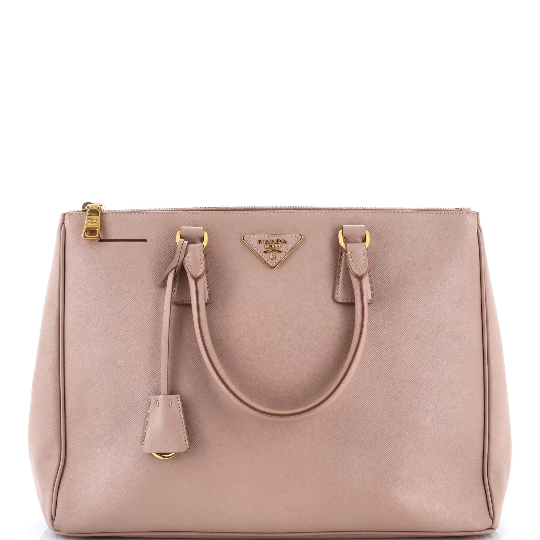 Double Zip Lux Tote Saffiano Leather Large
