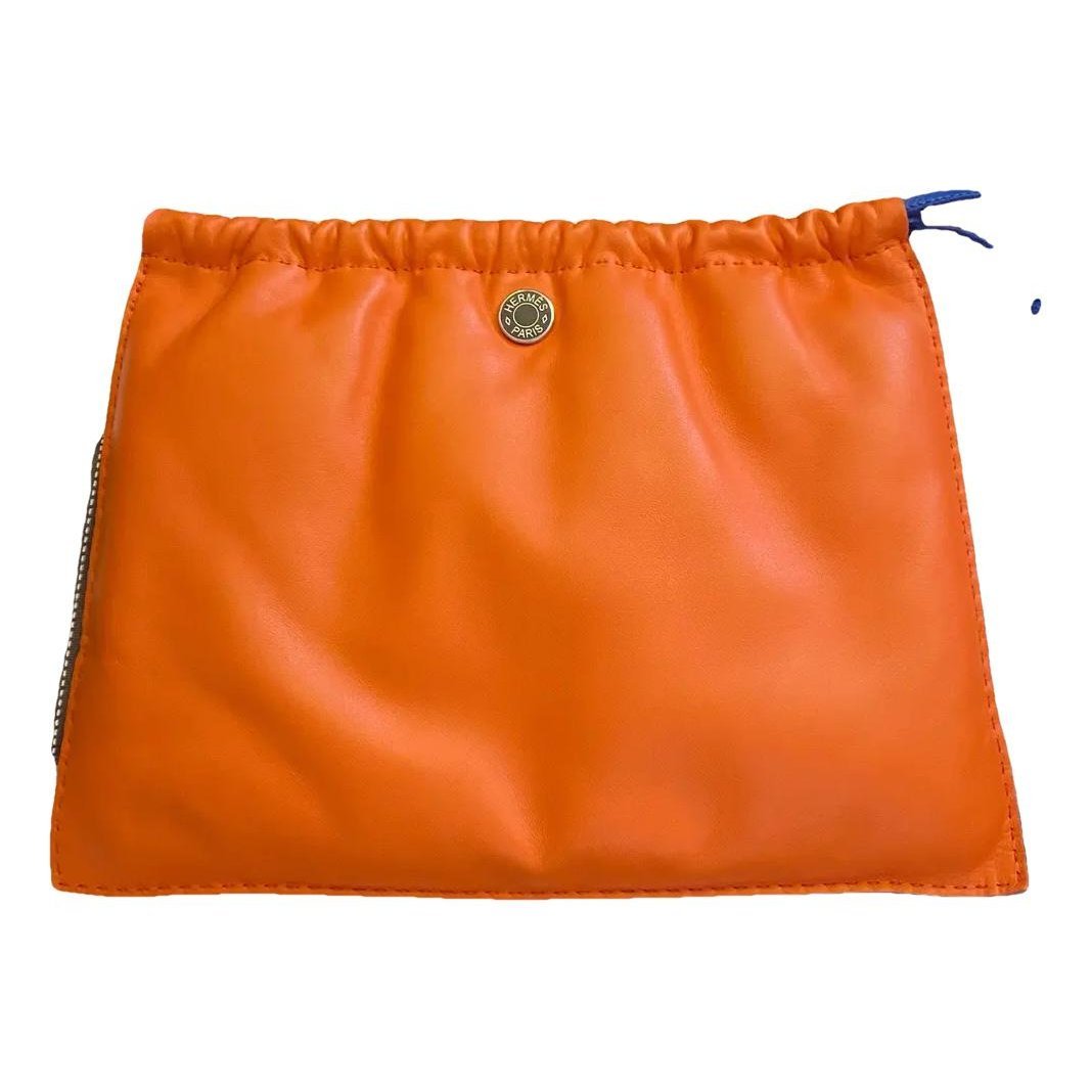 Leather clutch bag