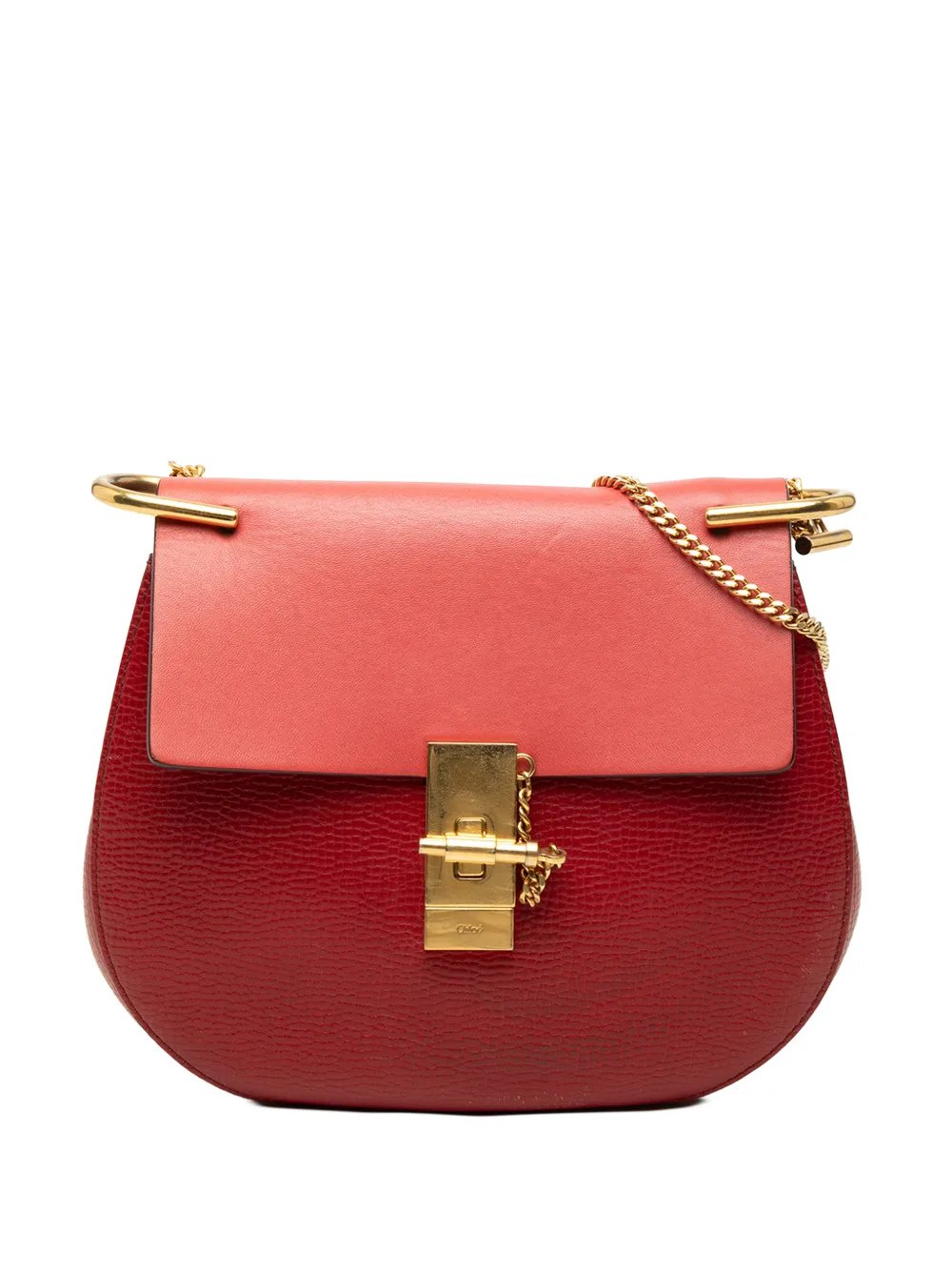 2015 Small Bicolor Smooth and Grained Calfskin Drew crossbody bag