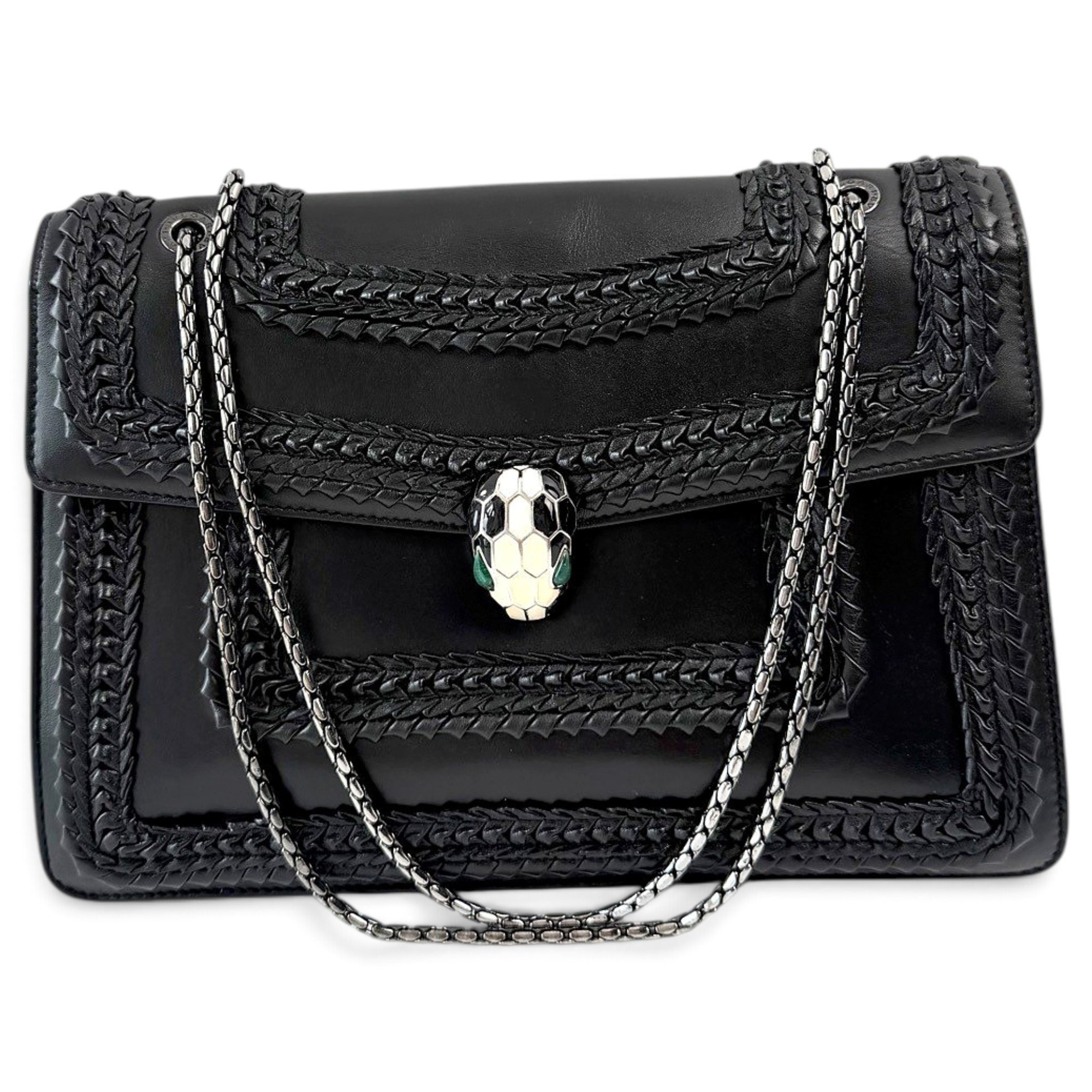 Serpenti leather handbag