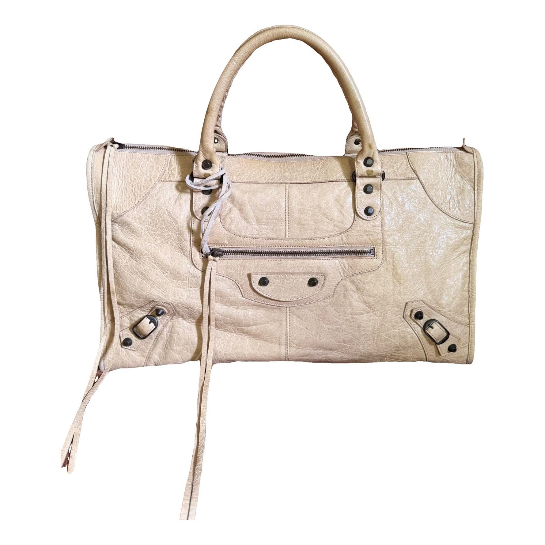 Work leather handbag
