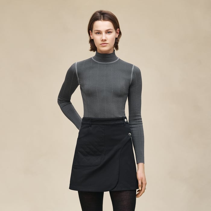 Noir Wrap Miniskirt