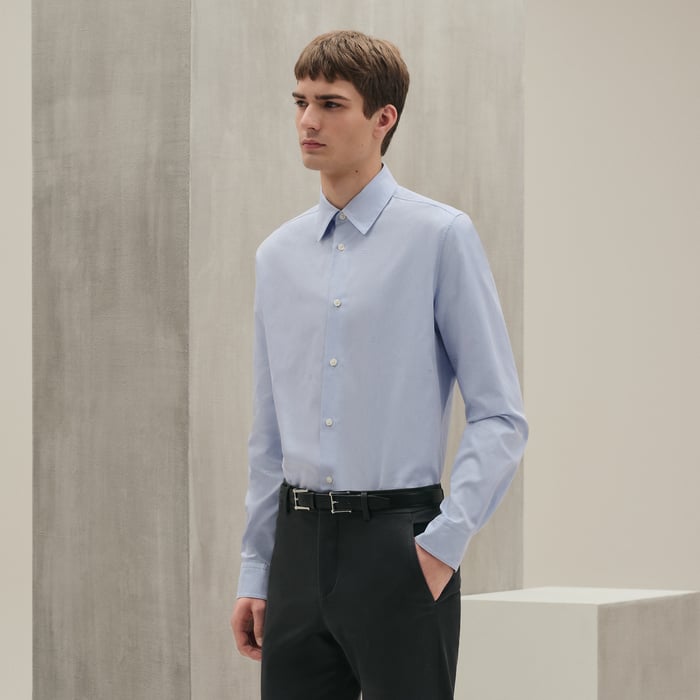 Bleu Pâle "Attela'H" Fitted Shirt