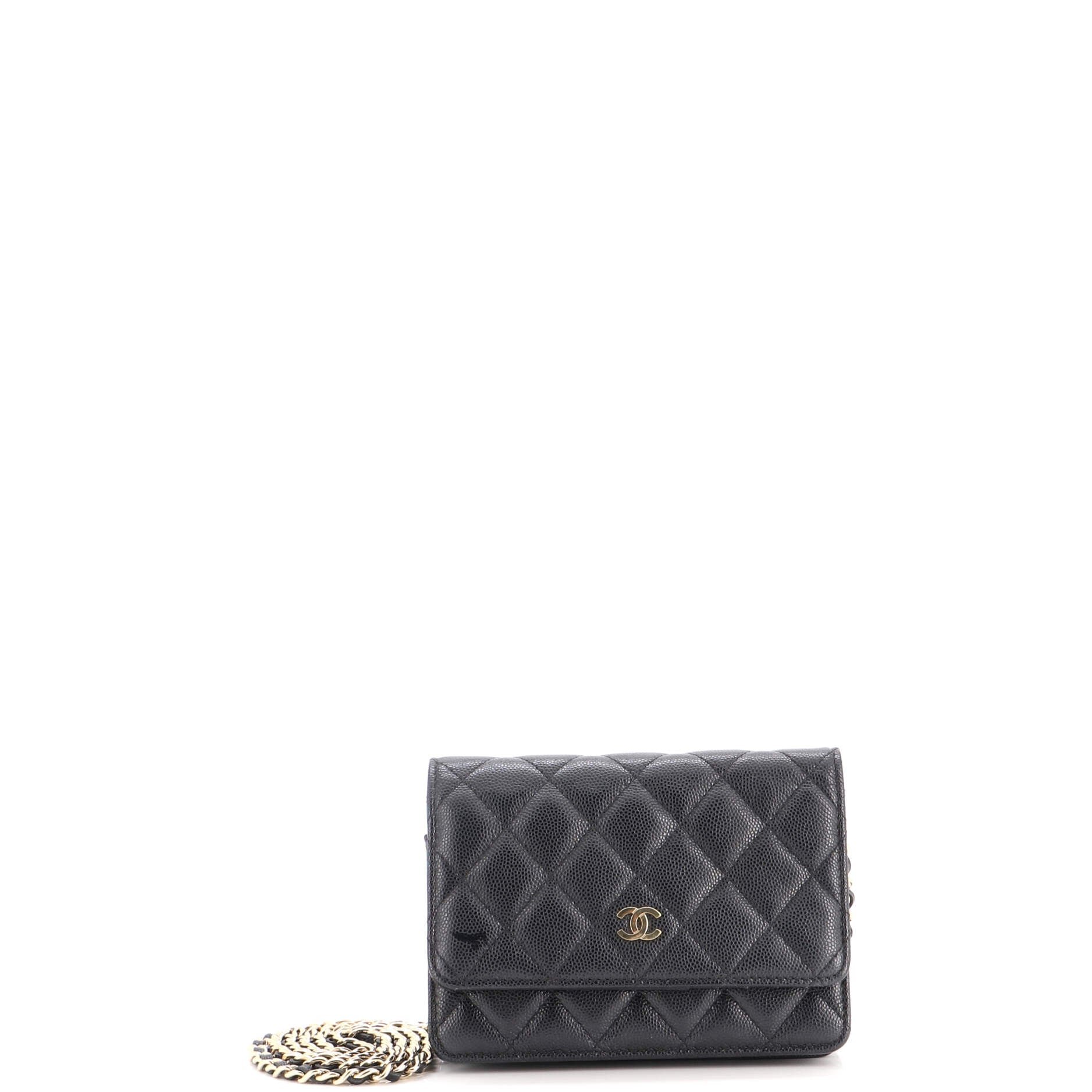 Wallet on Chain Quilted Caviar Mini