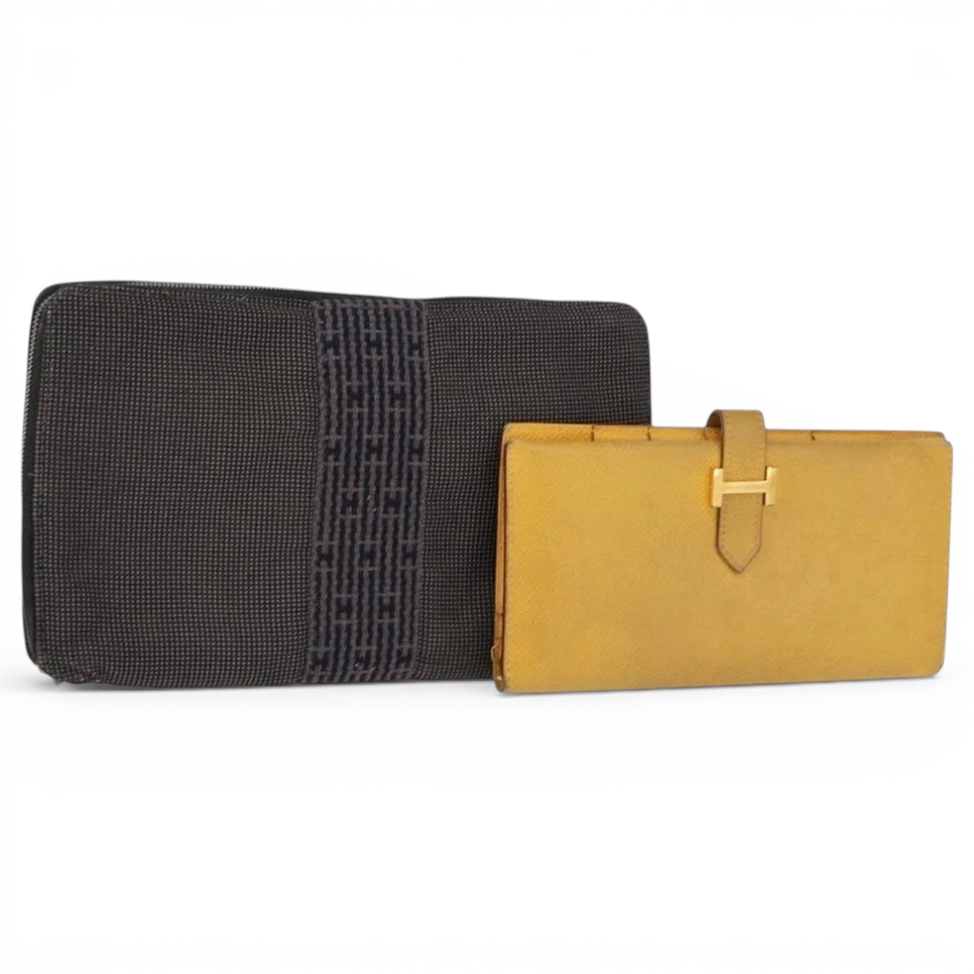 Leather clutch bag