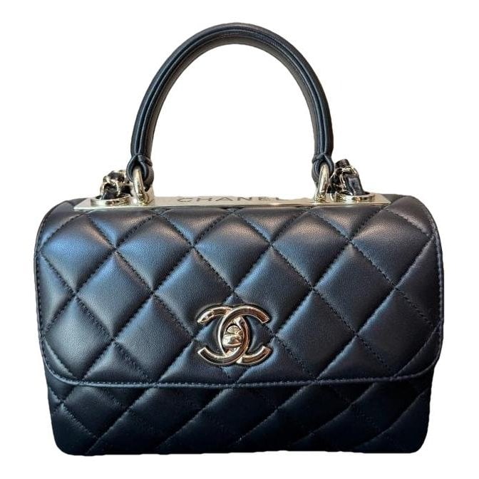 Trendy CC leather handbag