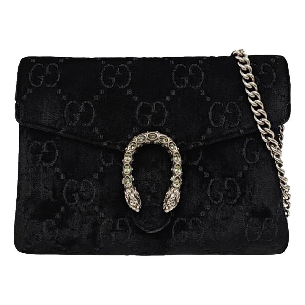 Dionysus Chain Wallet velvet handbag