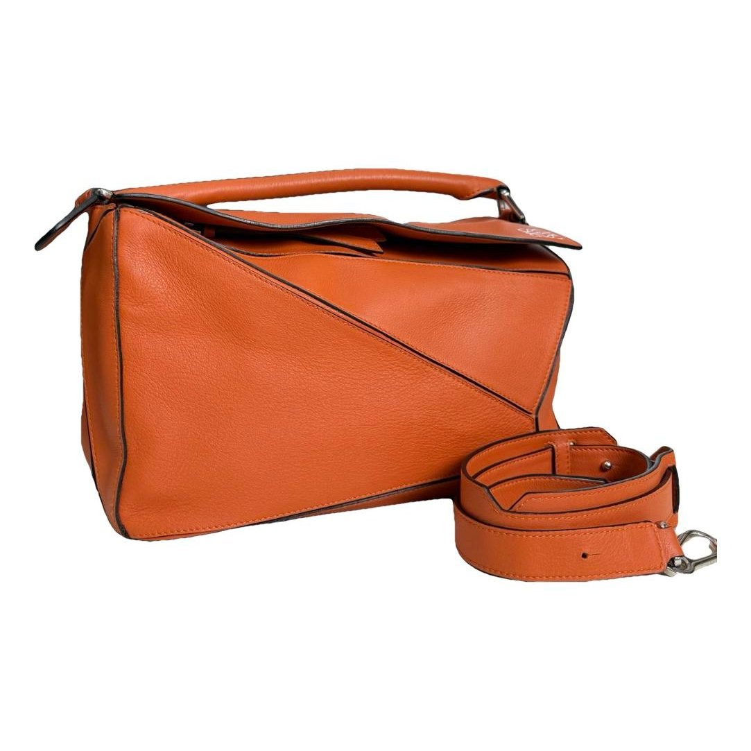 Puzzle leather handbag