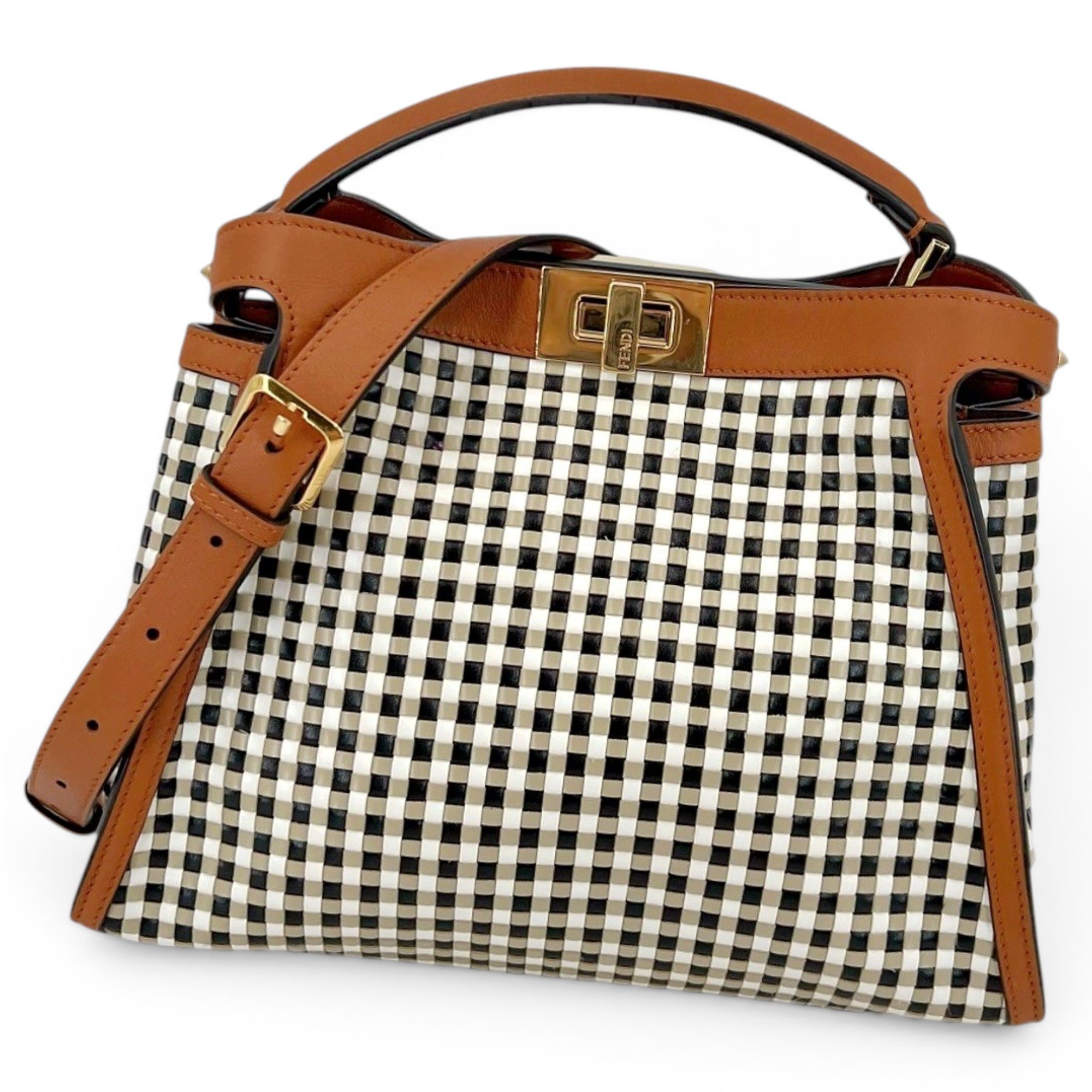 Peekaboo leather handbag
