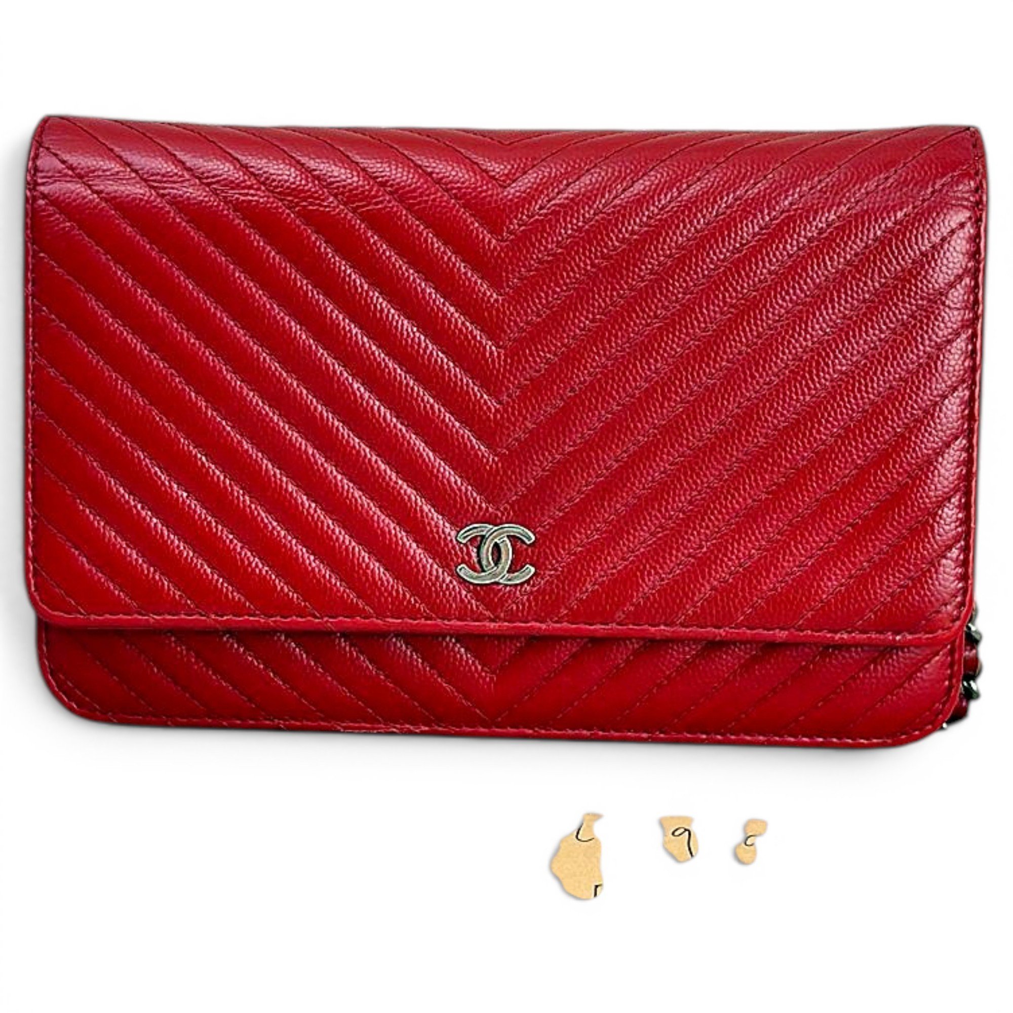 Wallet On Chain leather crossbody bag