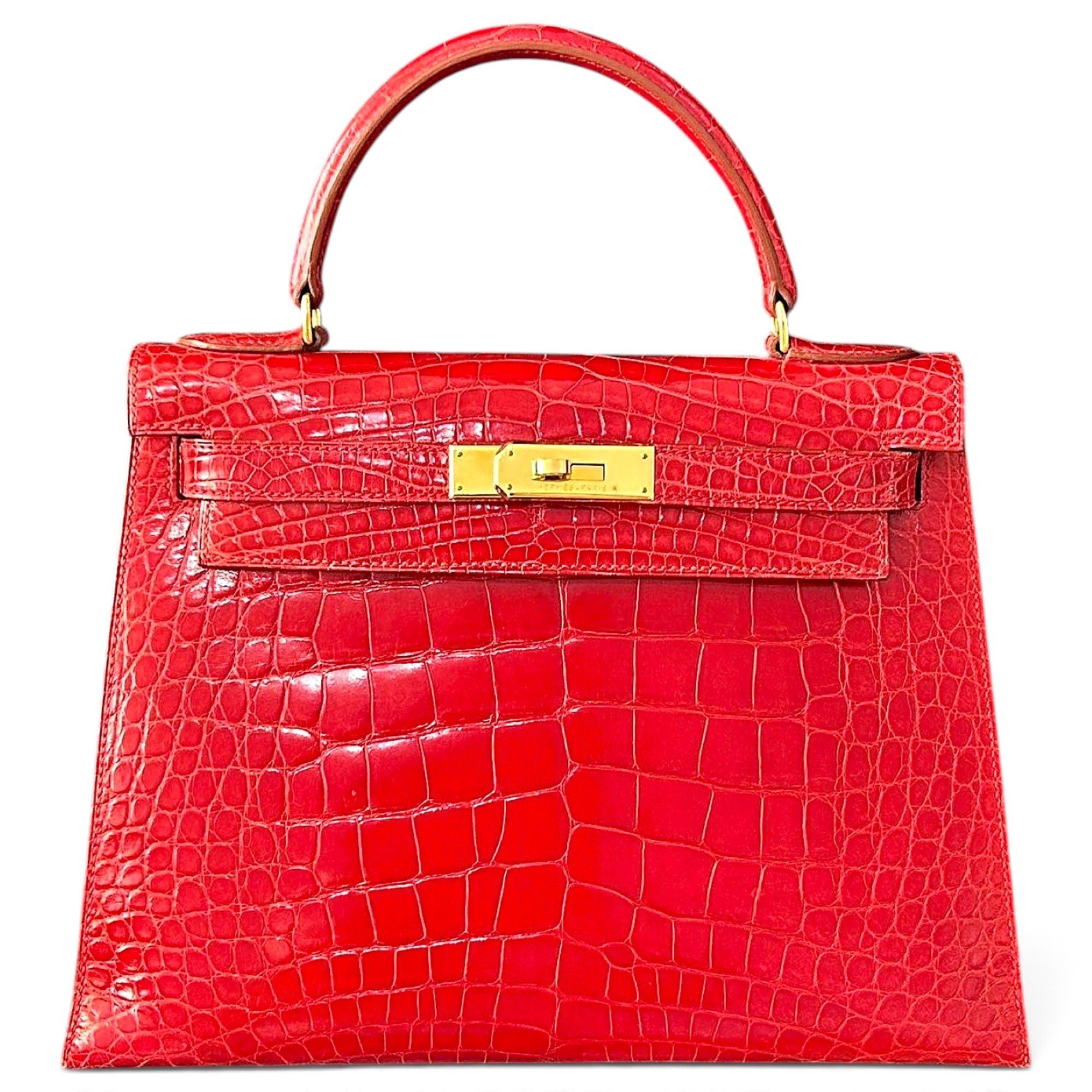 Kelly 28 alligator handbag