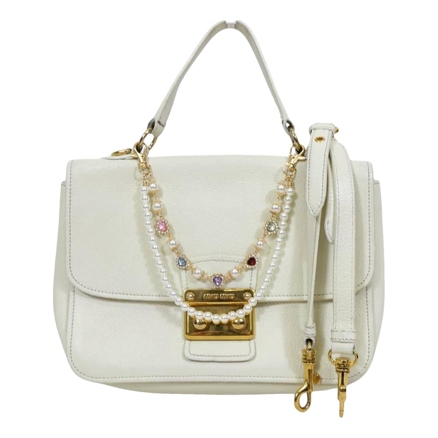 Madras leather handbag