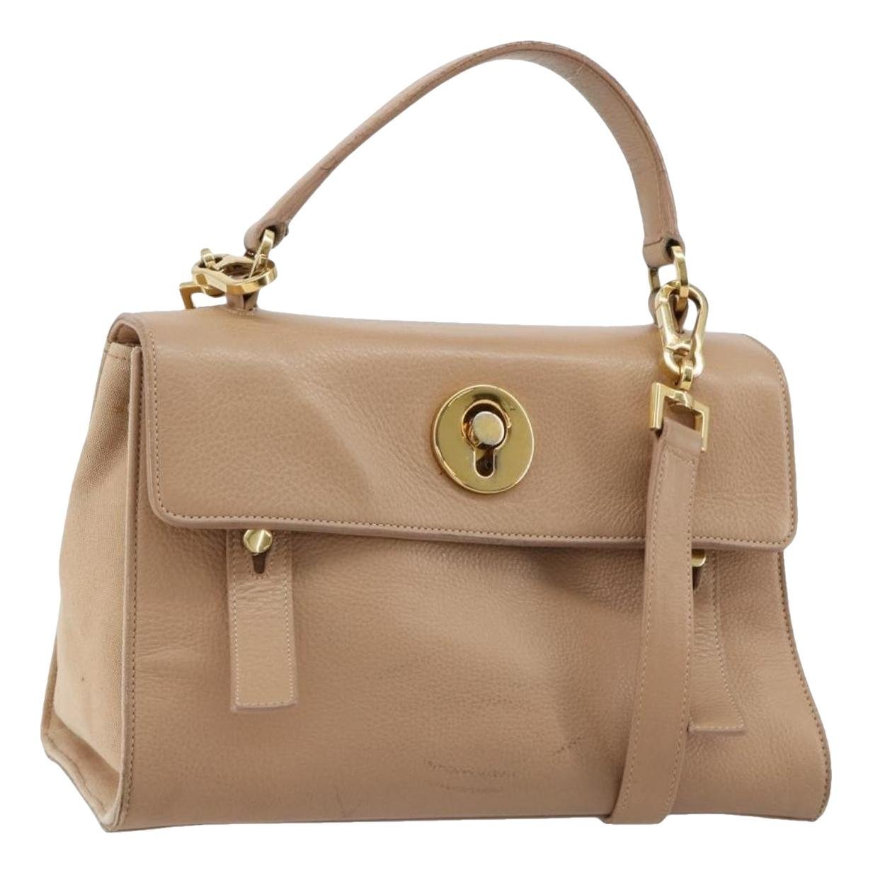 Y leather handbag