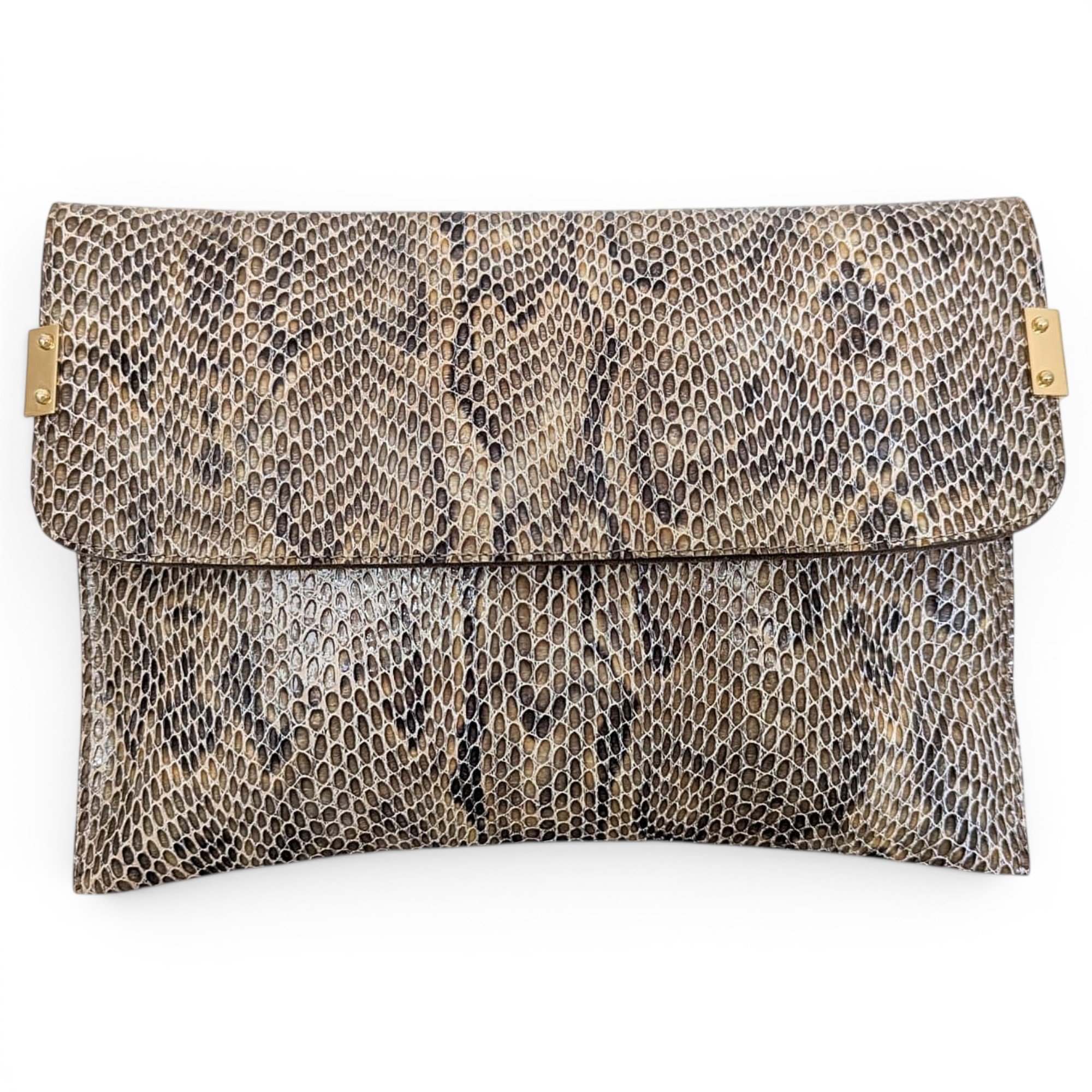 Leather clutch bag