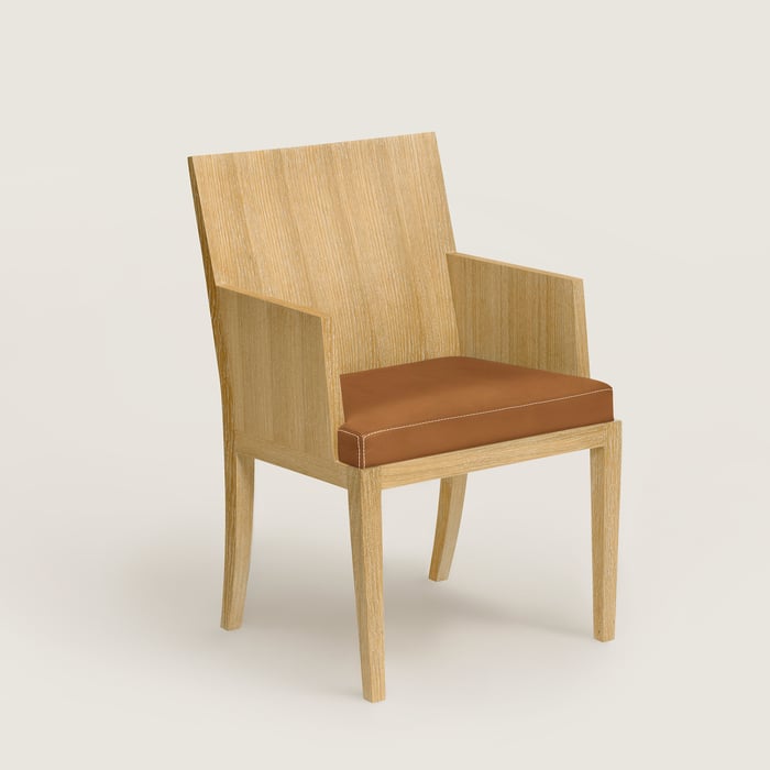 Gold Reeditions J.-m. Frank Par Hermès Chair With Armrests