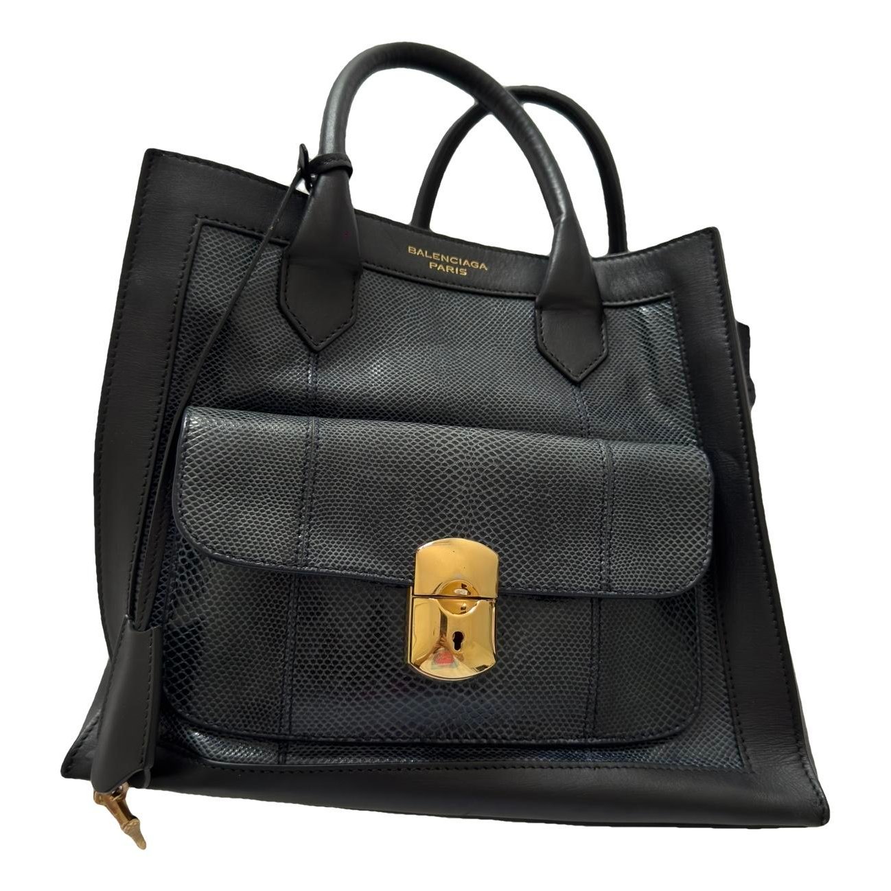 Padlock leather crossbody bag