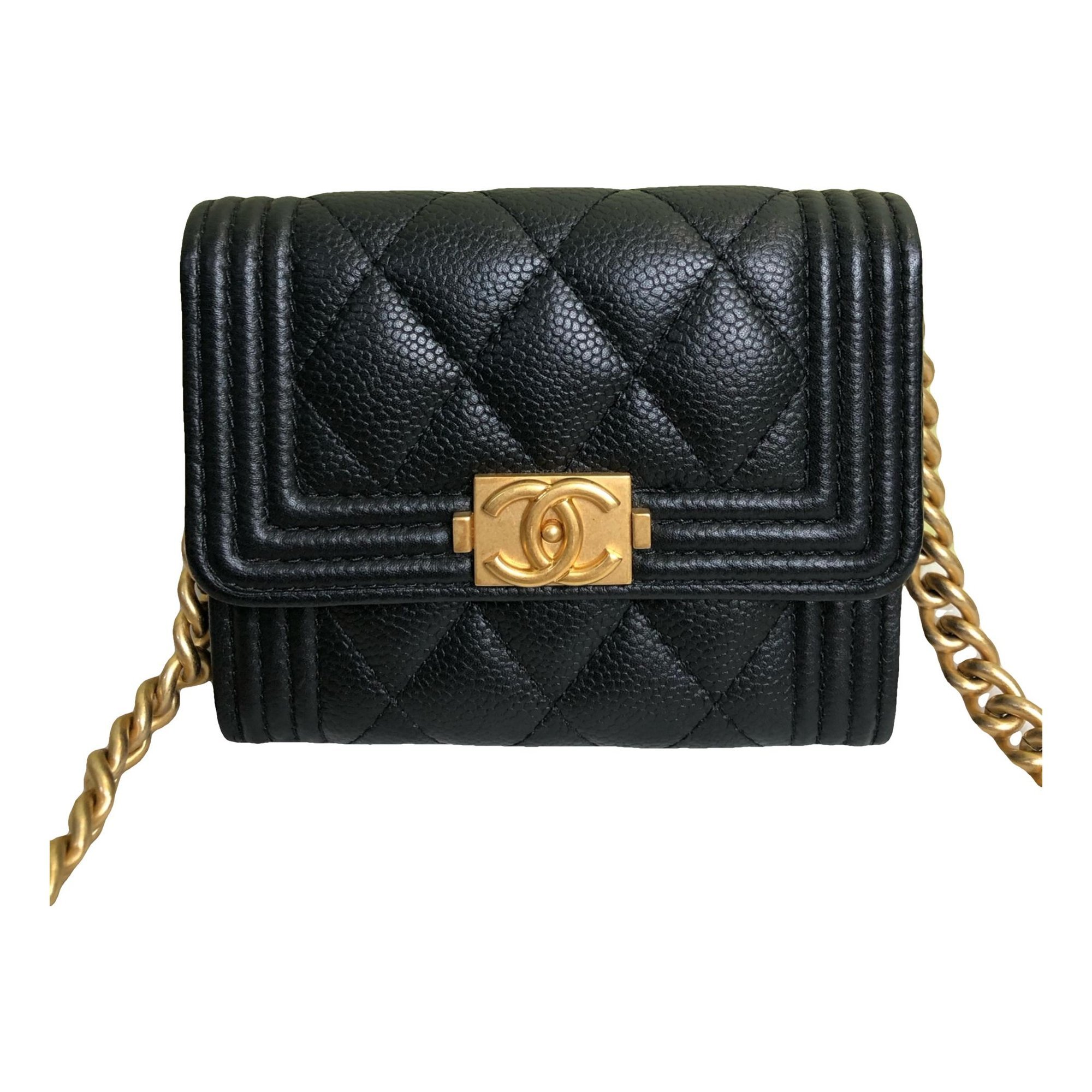Wallet On Chain Boy leather crossbody bag