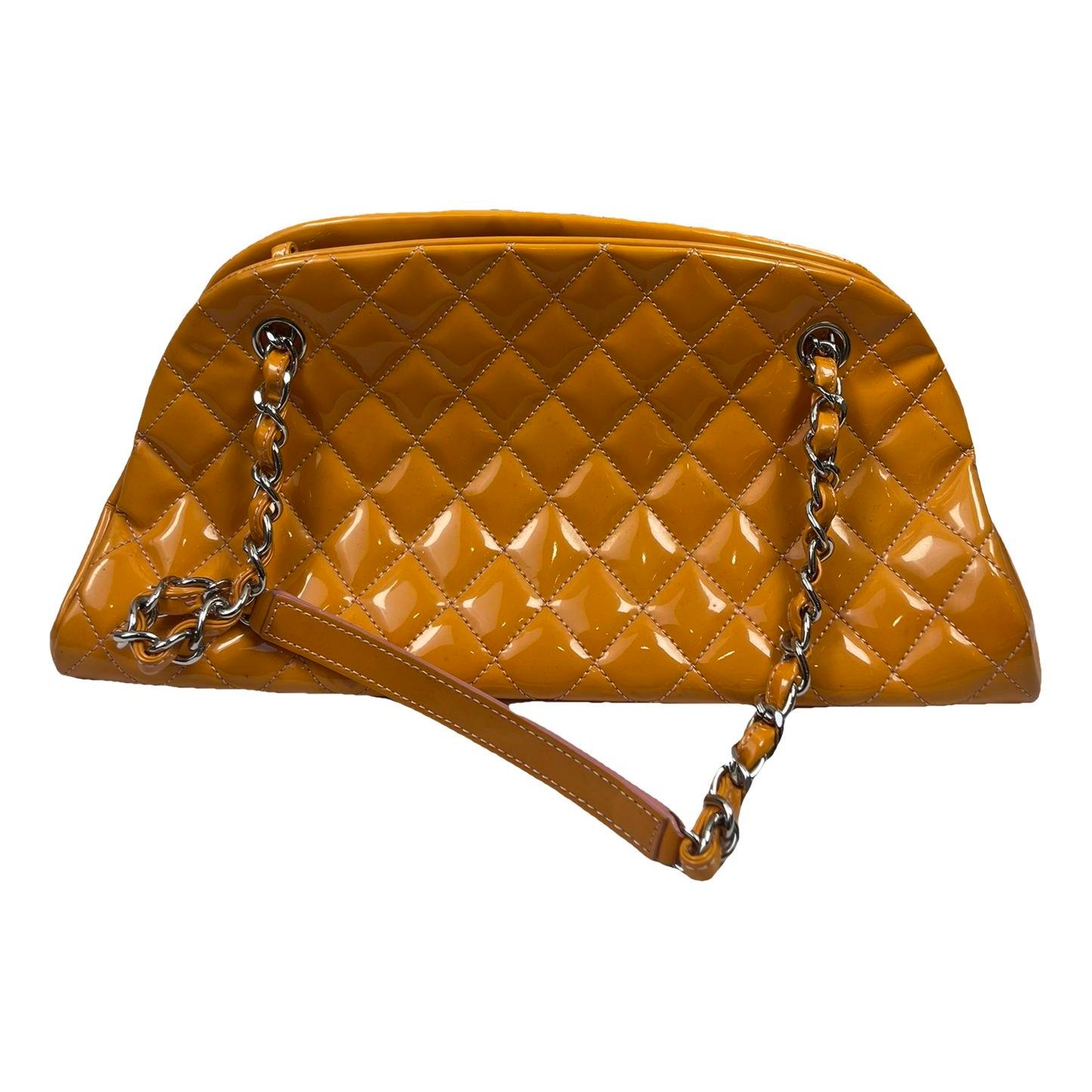 Mademoiselle patent leather handbag