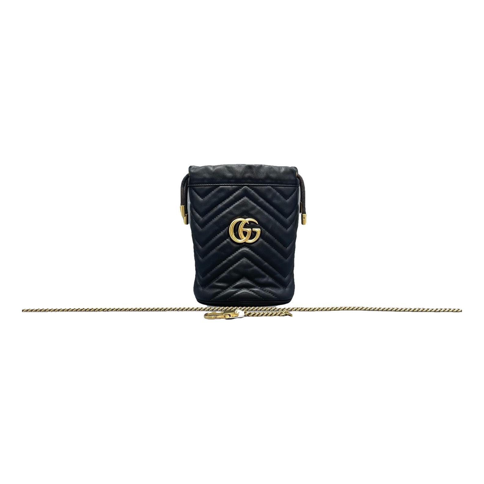 GG Marmont Chain Bucket leather crossbody bag