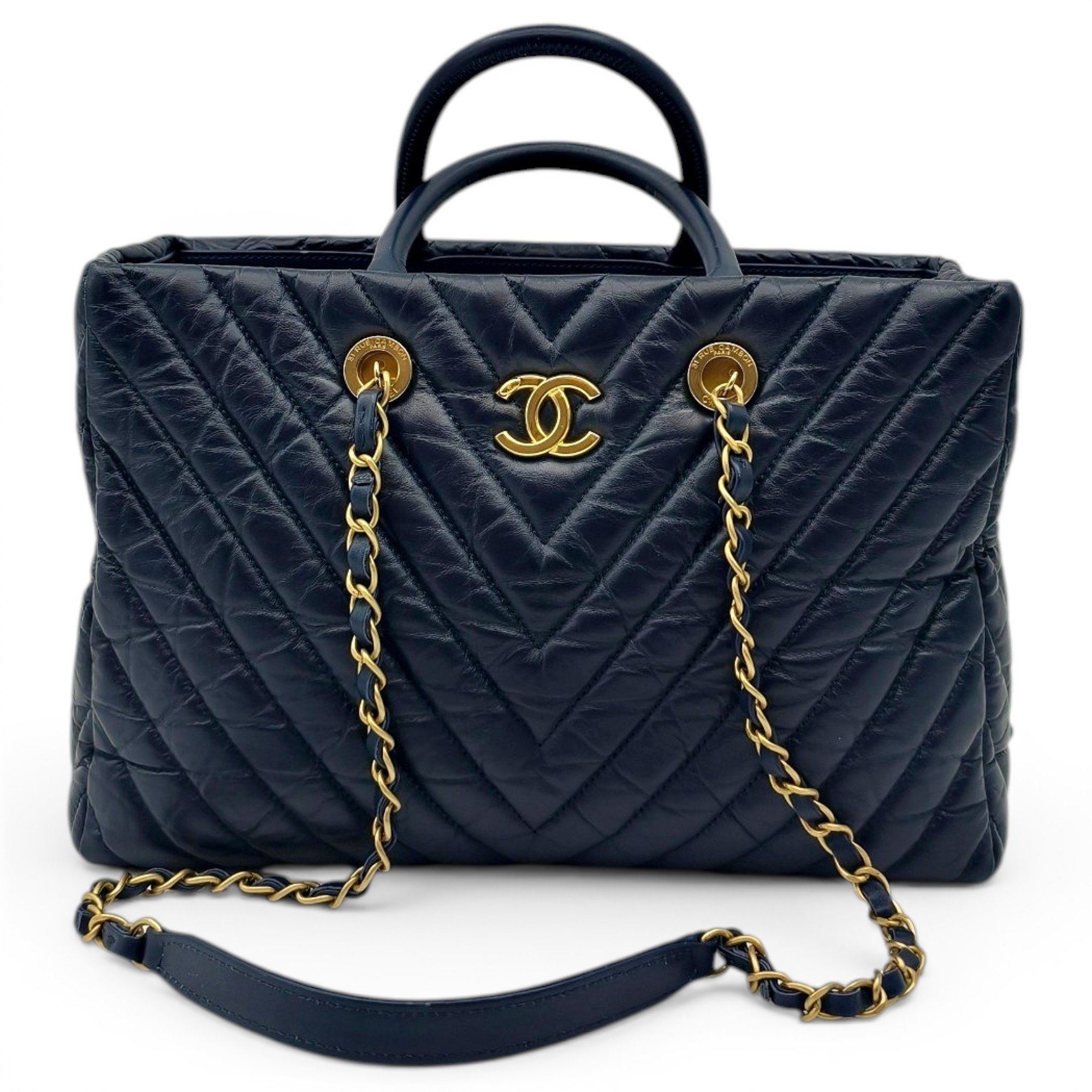 Statement leather tote