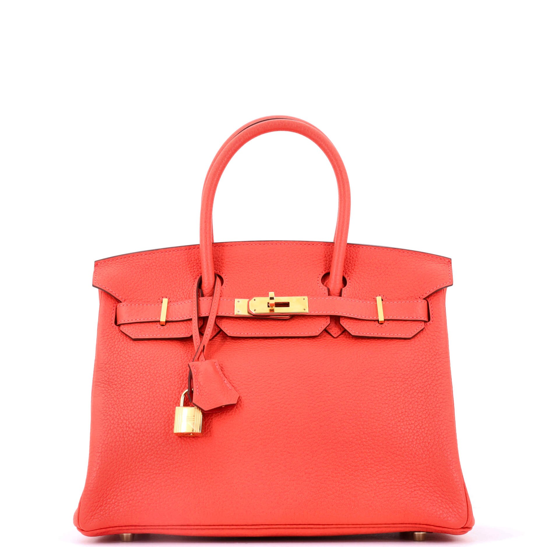Birkin Handbag Rouge Pivoine Togo with Gold Hardware 30