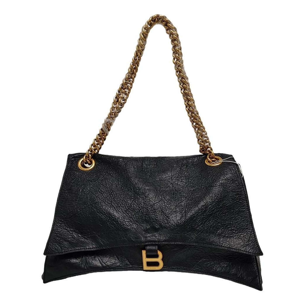 Crush leather handbag
