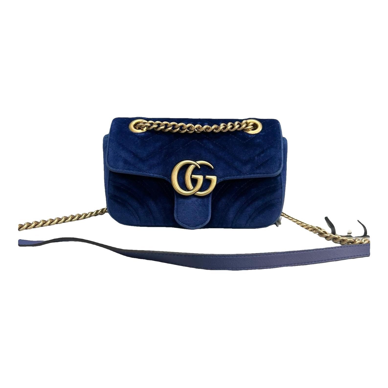 GG Marmont Flap velvet handbag