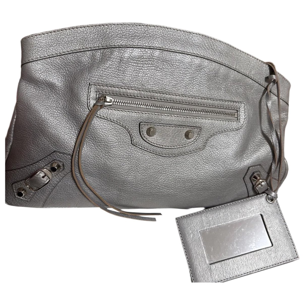 Leather clutch bag