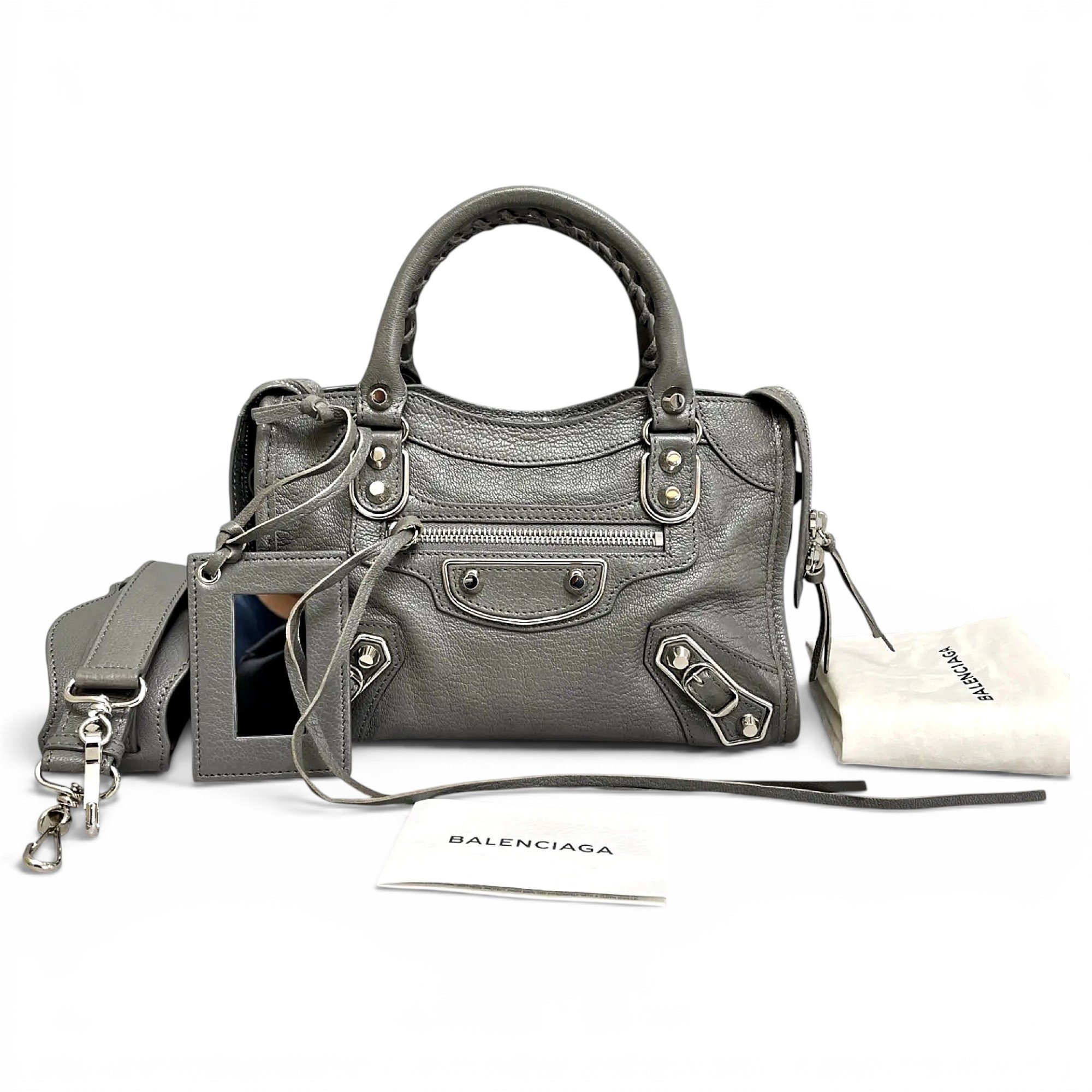 Classic Metalic leather handbag
