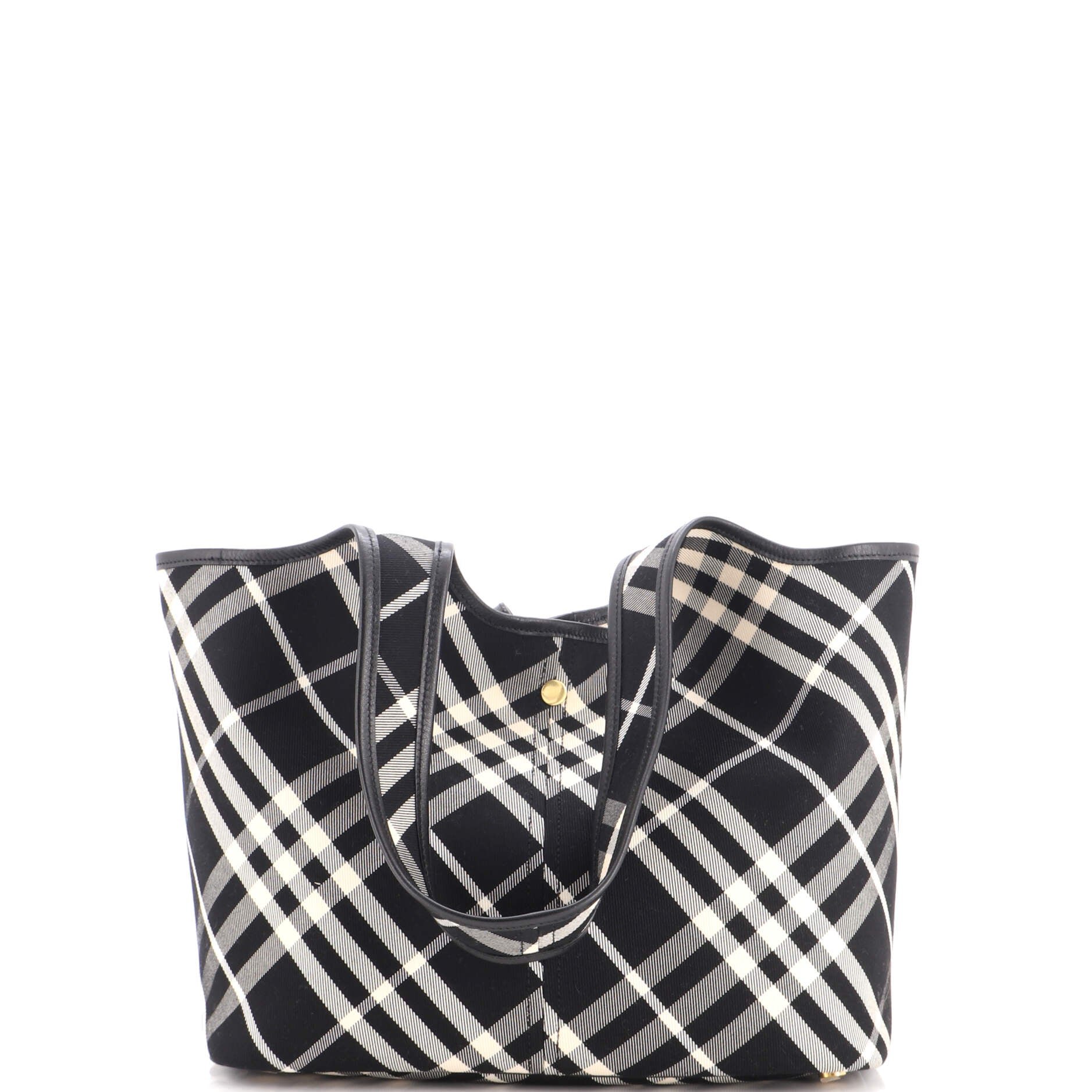East-West Tote Vintage Check Canvas Small