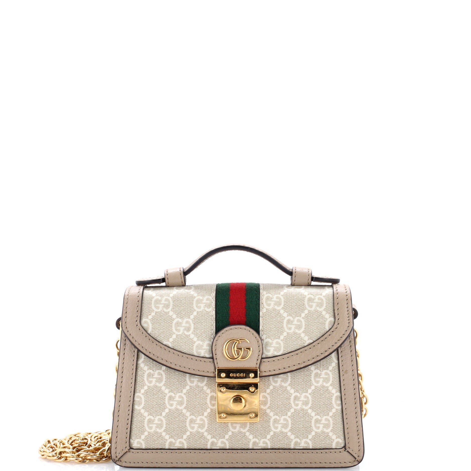 Ophidia Flap Top Handle Bag GG Coated Canvas Mini