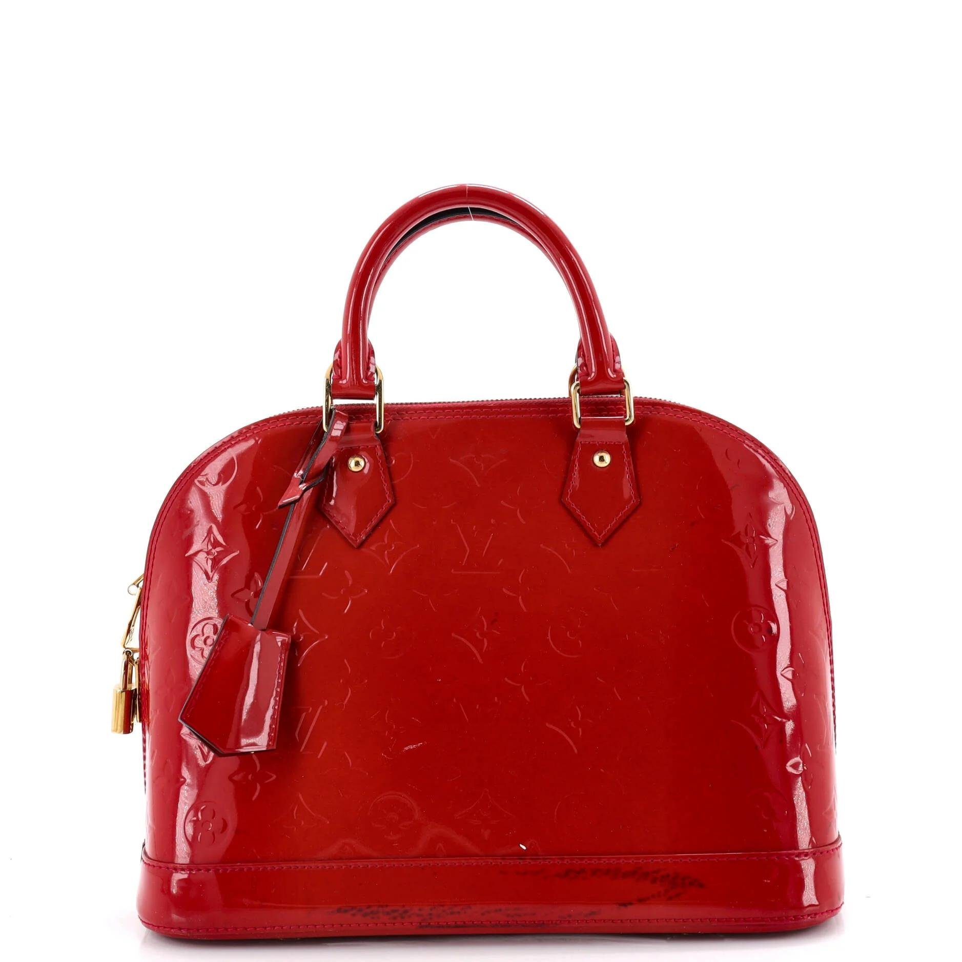 Patent leather handbag
