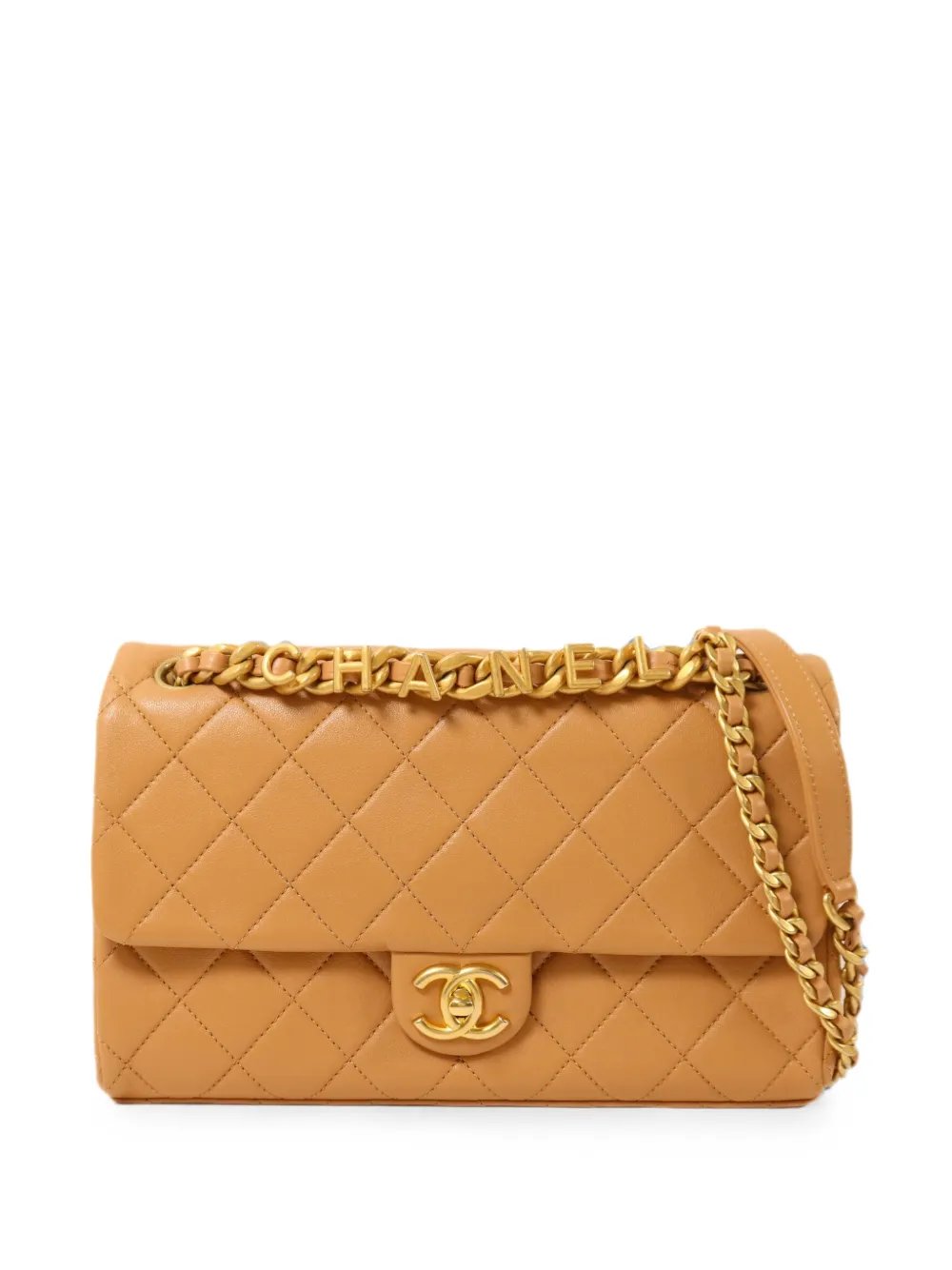 quilted CC turn-lock shoulder bag