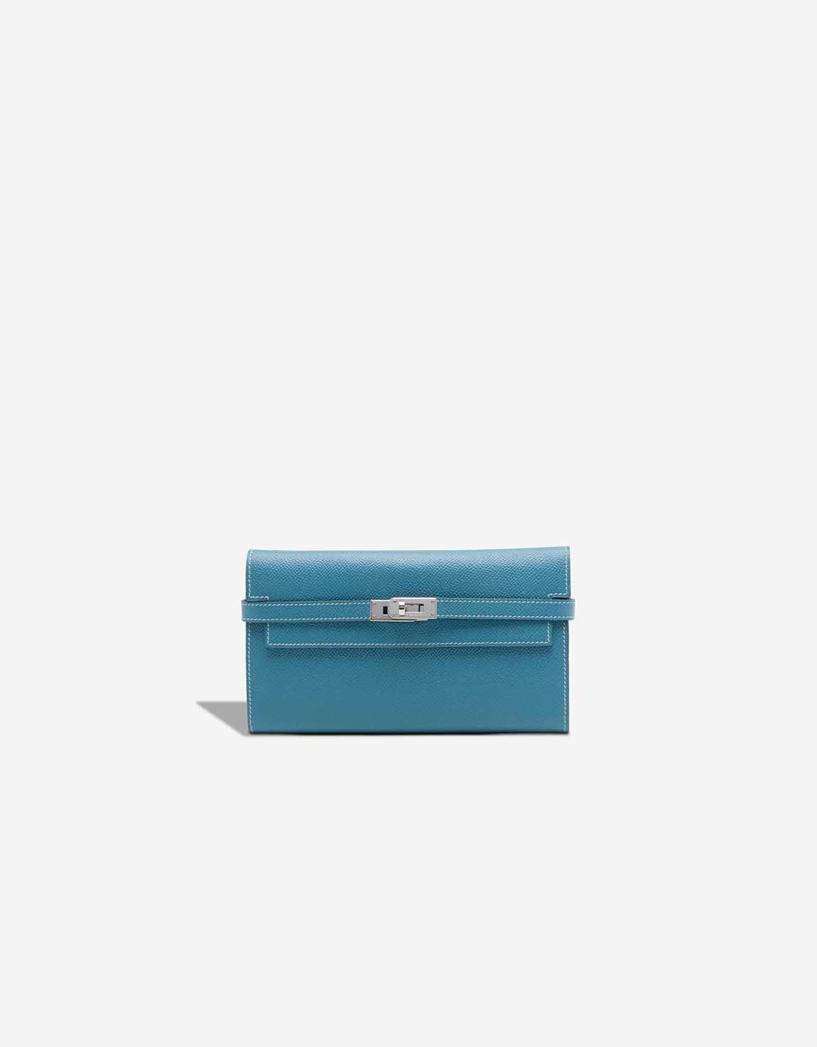
		Kelly Long Wallet Epsom Bleu Jean    