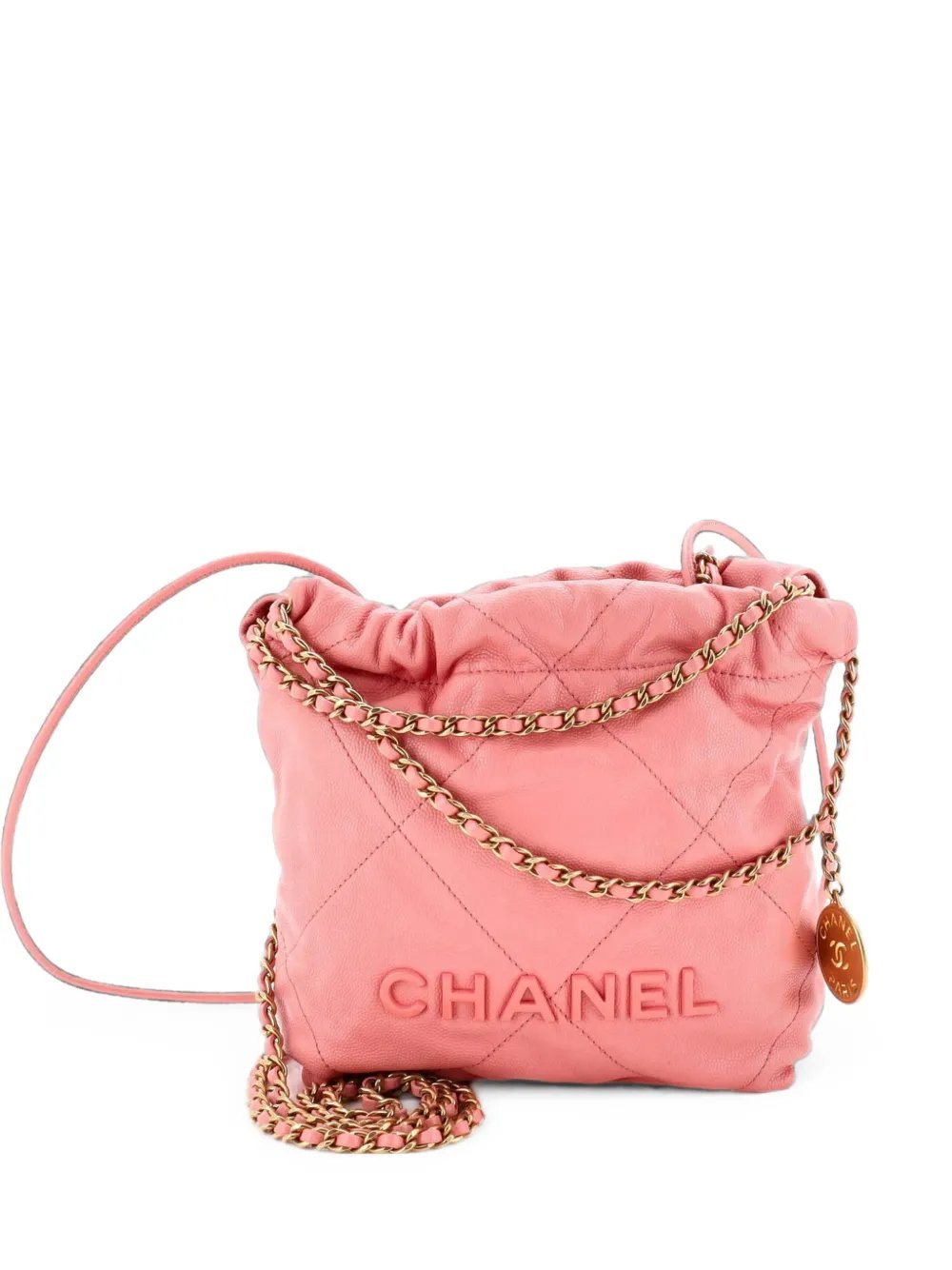 22 Chain Quilted Caviar Mini hobo bag
