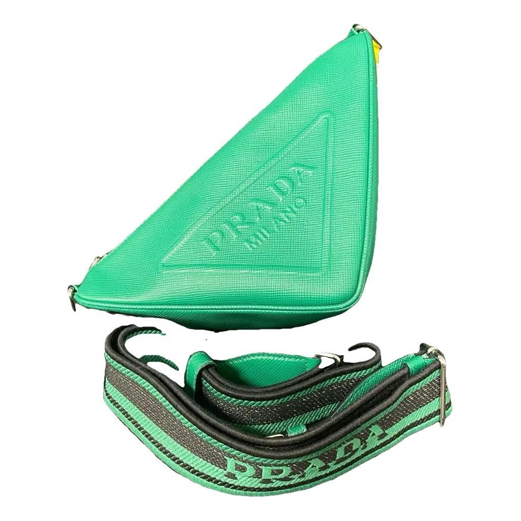 Triangle leather handbag