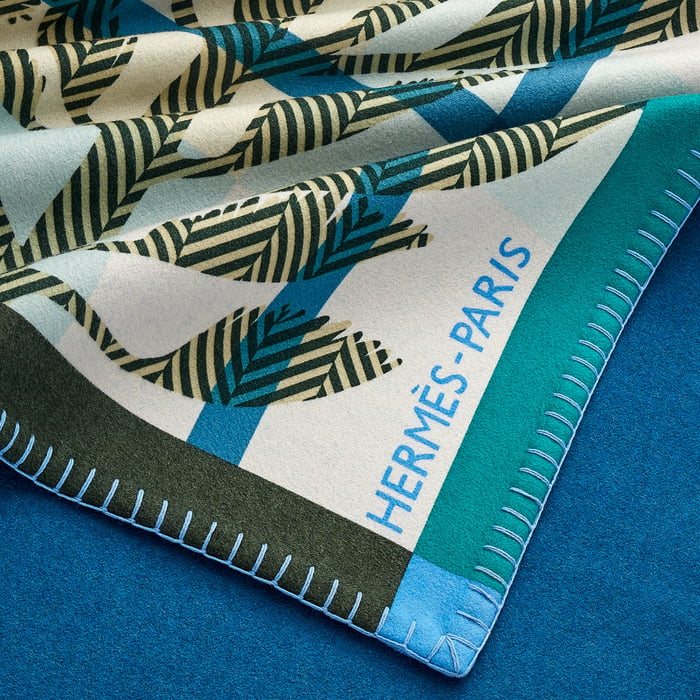 Bleu Saphir Tigre Altai Blanket