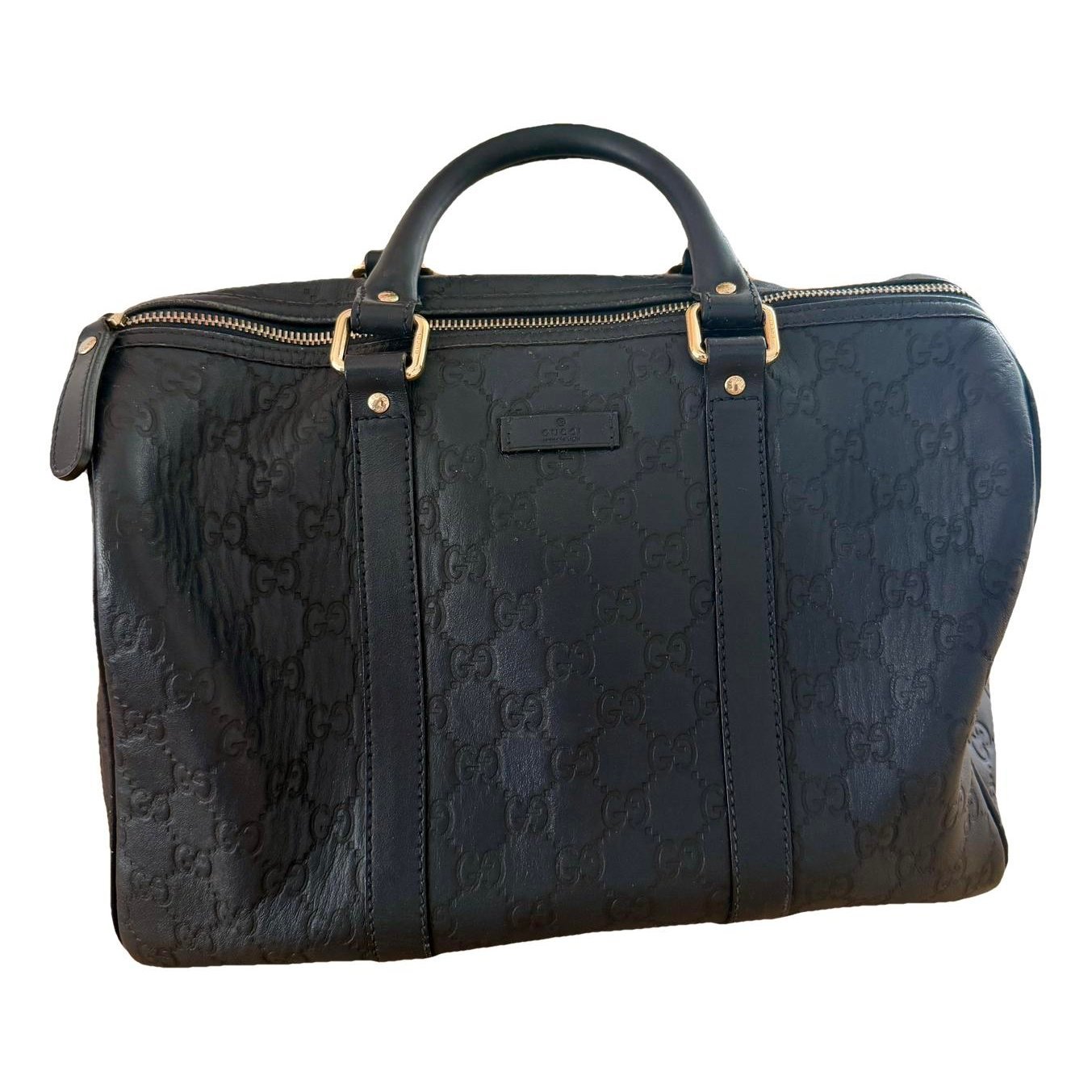 Boston leather handbag