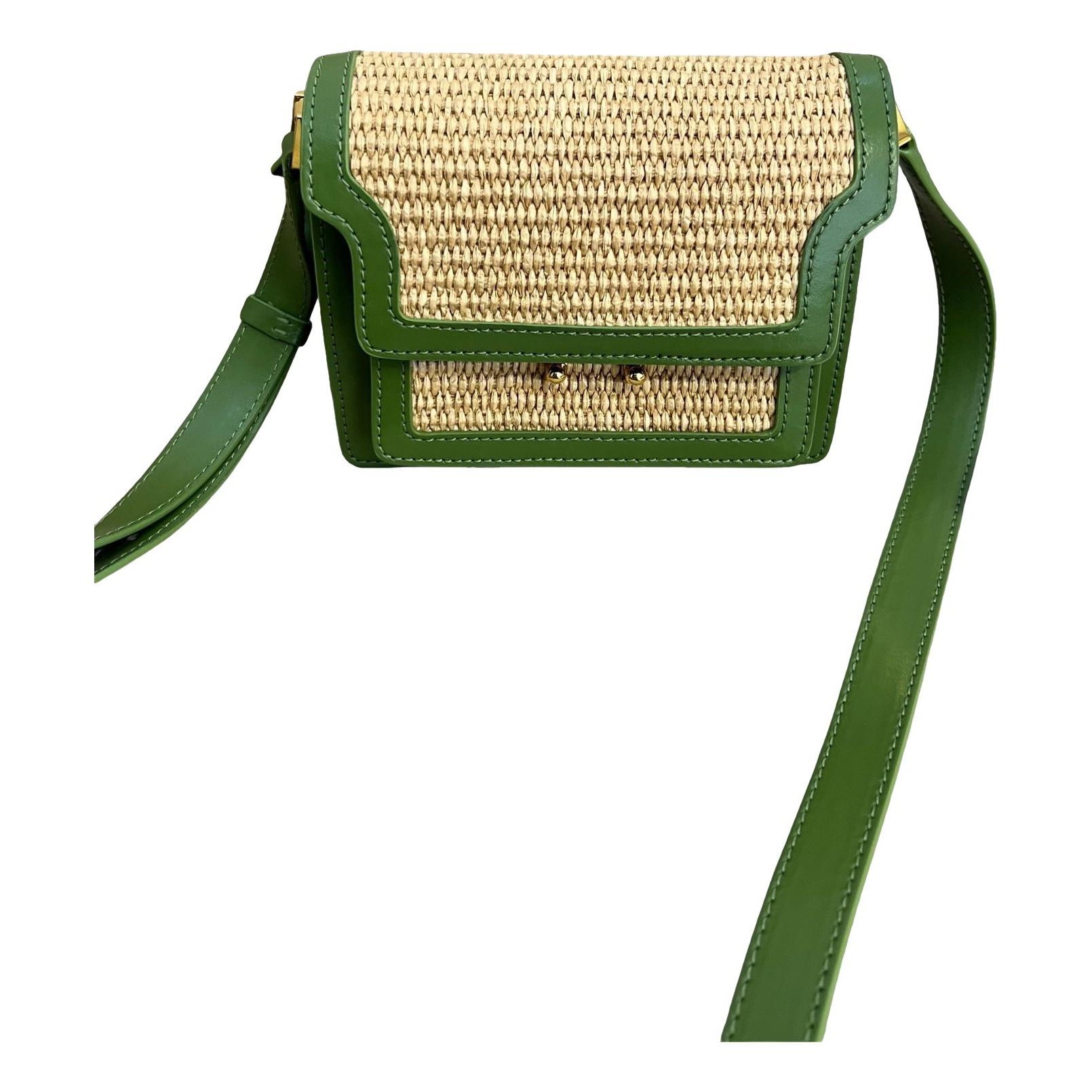 Trunk leather handbag
