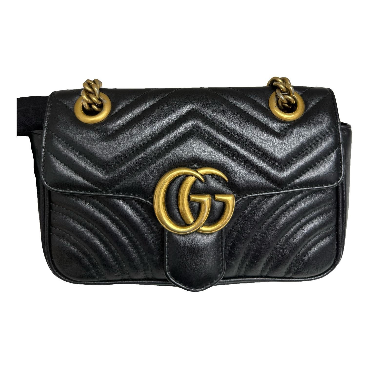 GG Marmont Flap leather crossbody bag