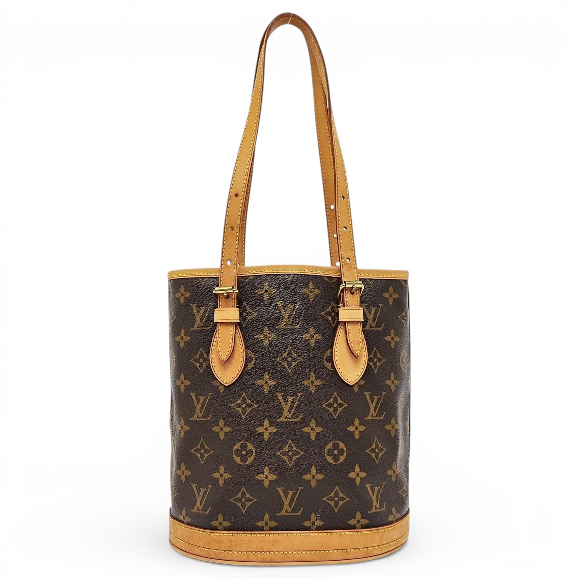 Bucket leather handbag