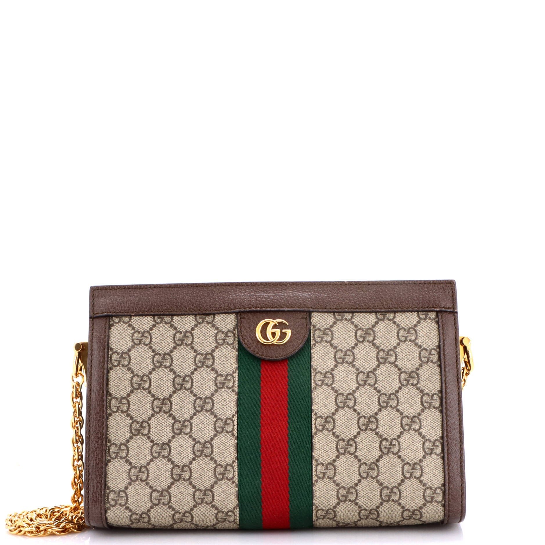 Ophidia Chain Shoulder Bag GG Coated Canvas Small