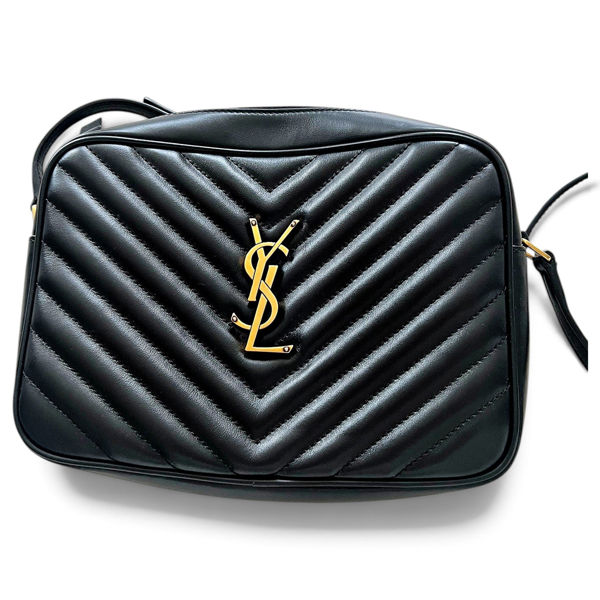 Camera Lou leather crossbody bag