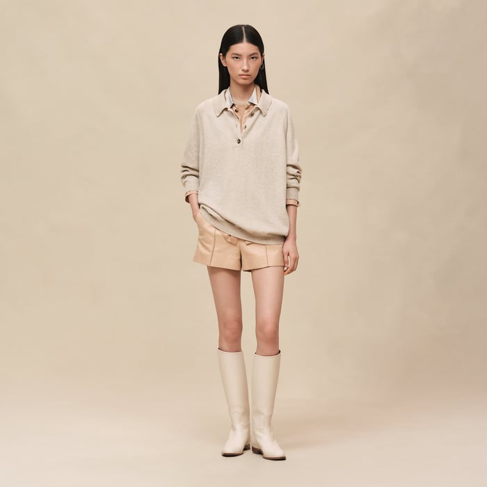 Beige Naturel Wide Sweater