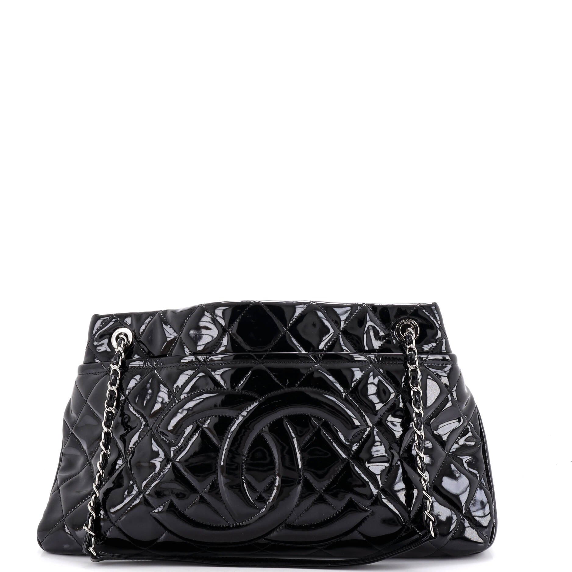 Timeless CC Soft Tote Quilted Patent Large